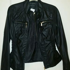 Faux Leather Black Jacket